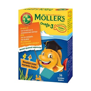 Mollers | Omega-3 Ζελεδάκια-Ψαράκια για Παιδιά | 36 τεμ