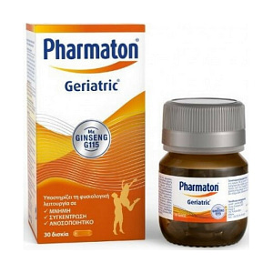 Pharmaton Geriatric με Ginseng G115 για Ενίσχυση Μνήμης, Συγκέντρωσης & Ανοσοποιητικού 30tabs