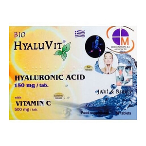 Medichrom | Bio HyaluVit 150 mg | Υαλουρονικό Οξύ & 500 mg Βιταμίνη | 30 Tabs