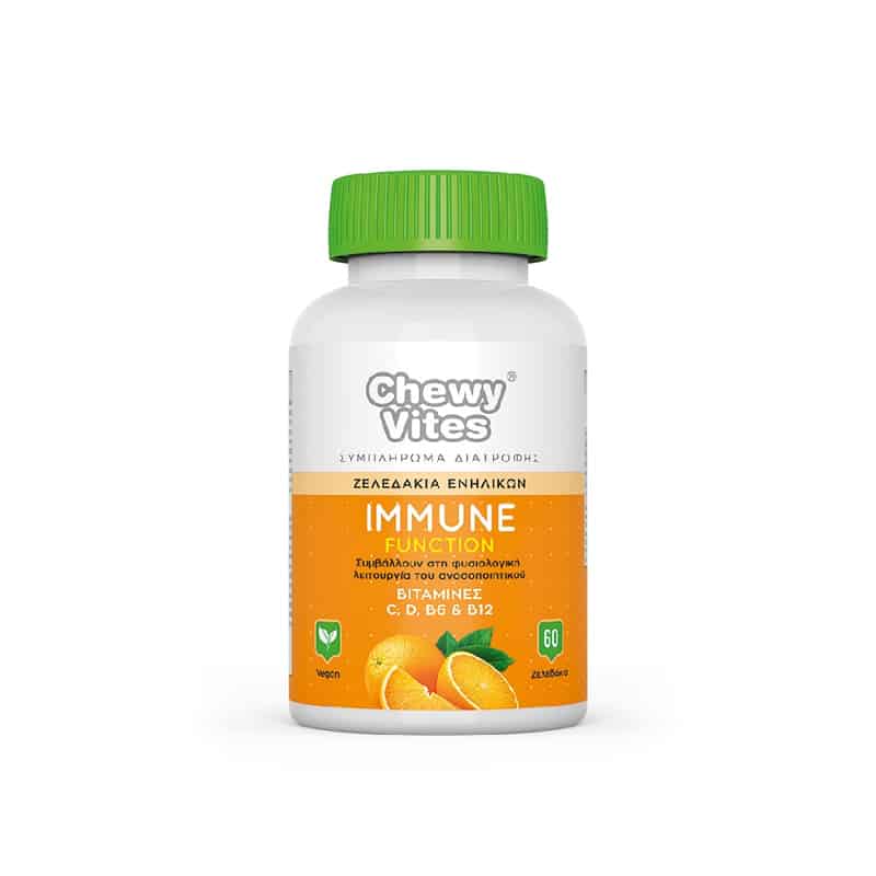 Chewy Vites Immune Function Vitamin C ,D, D, B6 & B12 Ζελεδάκια Ενηλίκων, 60 Ζελεδάκια