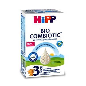 Hipp Bio Combiotic 3 Βιολογικό Γάλα για Νήπια με Metafolin 12+ Μηνών 600g.