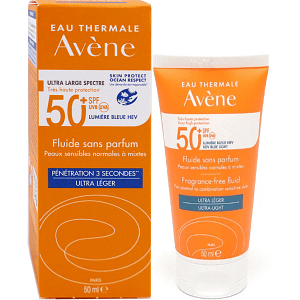 Avene Soins Solaires Fluide Sans Parfum SPF50+ Αντιηλιακή Κρέμα Προσώπου Χωρίς Άρωμα, 50ml