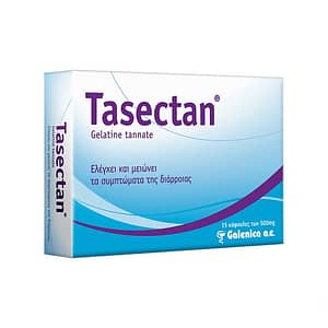 Tasectan Συμπλήρωμα Διατροφής με Κάψουλες για Έλεγχο & Μειώση Συμπτωμάτων Διάρροιας 15 κάψουλες των 500mg