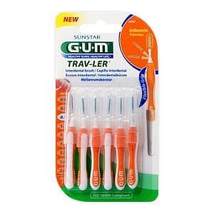 GUM Trav-ler Μεσοδόντια Βουρτσάκια 0.9mm σε χρώμα Πορτοκαλί 6τμχ