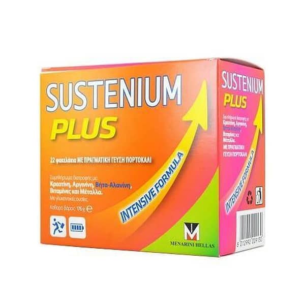 Menarini | Sustenium Plus με Γεύση Πορτοκάλι για Ενέργεια & Τόνωση | 22 φακελάκια