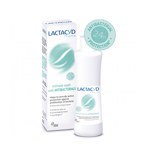 Lactacyd Pharma Antibacterials Wash - Καθαριστικό Ευαίσθητης Περιοχής με Αντιβακτηριακή Δράση 250ml