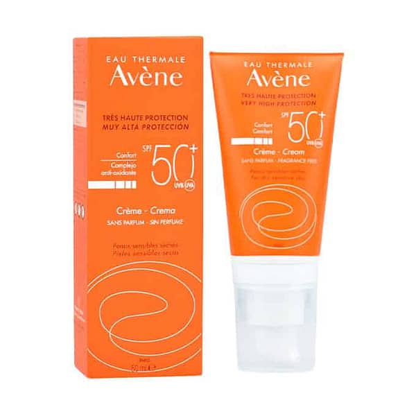 Avene Eau Thermale Creme SPF50+ Sans Parfume Αντηλιακή Κρέμα Προσώπου Χωρίς Άρωμα Για Ξηρό & Ευαίσθητο Δέρμα 50ml