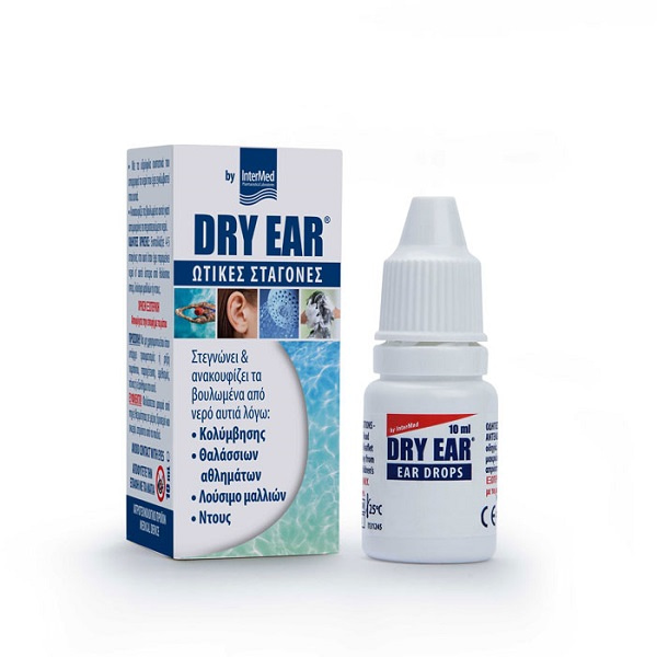 Intermed Dry Ear Drops Ωτικές Σταγόνες Αφαίρεσης Νερού10 ml