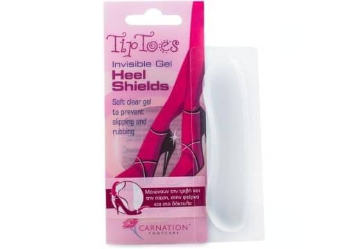 VΙican Carnation Tip Toes Invisible Gel Heel Shields, Διάφανο Gel Σχεδιασμένο να μειώνει την Τριβή Μέσα στο Παπούτσι 1 ζεύγος.
